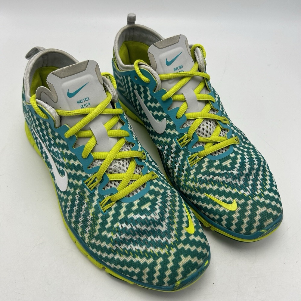 Nike Sneakers Womens 8 Free 5.0 TR Fit 4 PRT 629832-302 Green Running Shoes